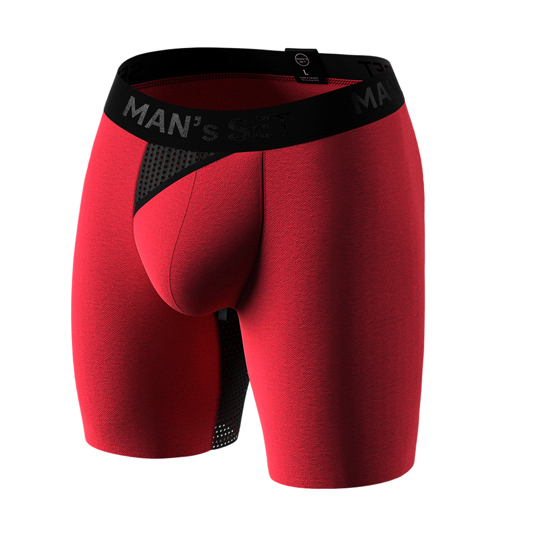 Мужские анатомические боксеры из хлопка, Anatomic Long 2.0 Light, Black Series, красный MansSet