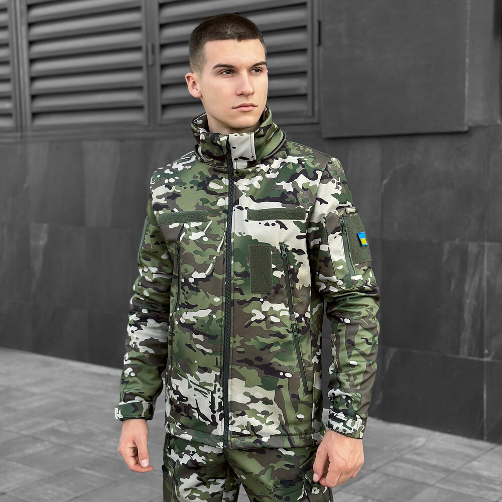 Куртка чоловіча демісезонна з капюшоном Мультикам Pobedov Motive з липучками POBEDOV - Фото 3