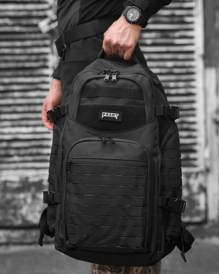 Рюкзак тактический BEZET Soldier черный - Фото 12