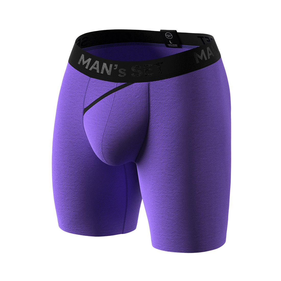 Мужские анатомические боксеры из хлопка, Anatomic Long 2.0, Black Series, фиолетовый MansSet