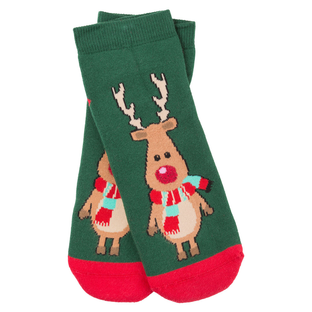 Шкарпетки жіночі новорічні, Еліот зелений MansSet - Фото 1