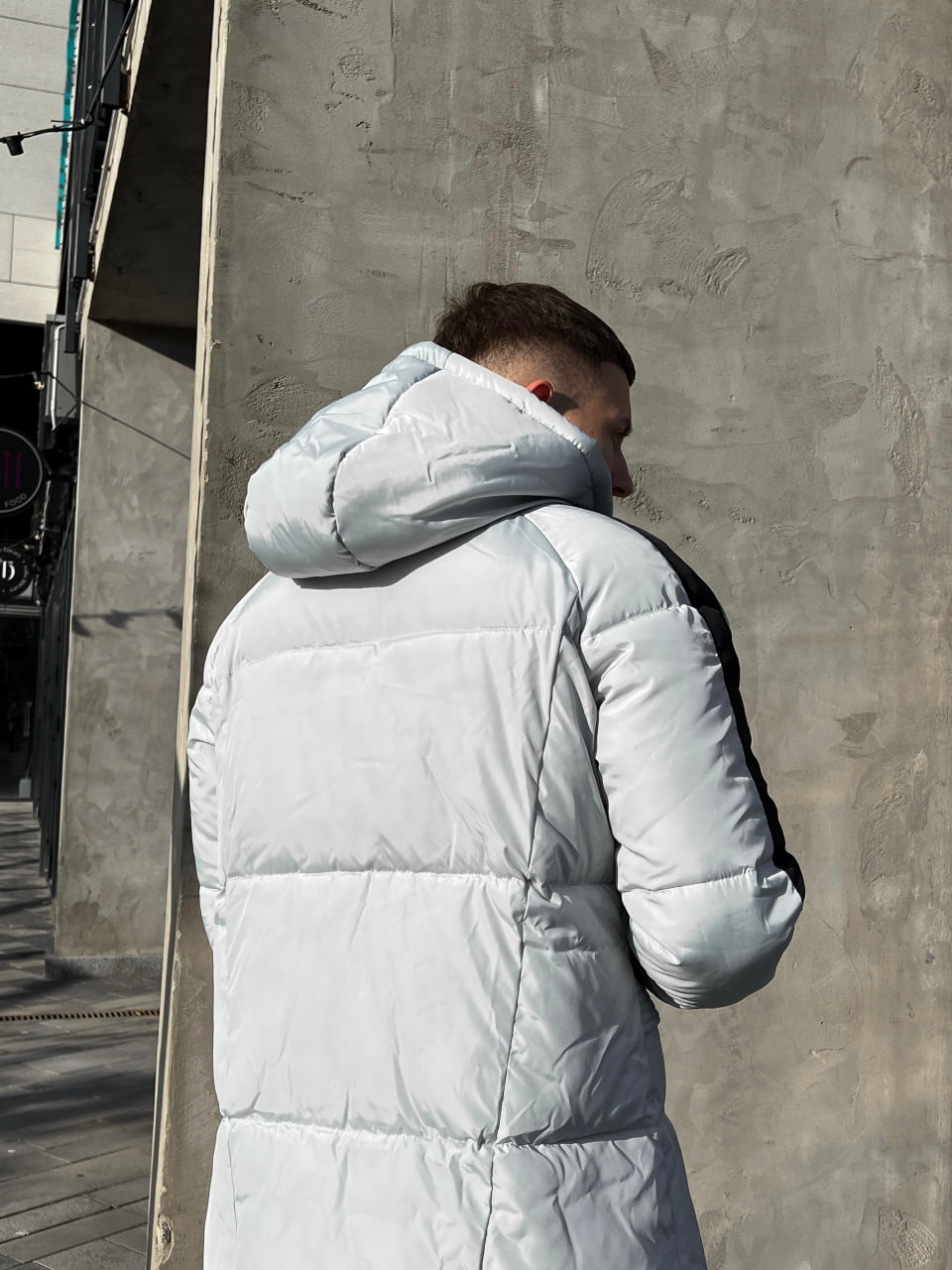 Чоловіча зимова пухова куртка парка Reload Stripe сірий - Фото 7