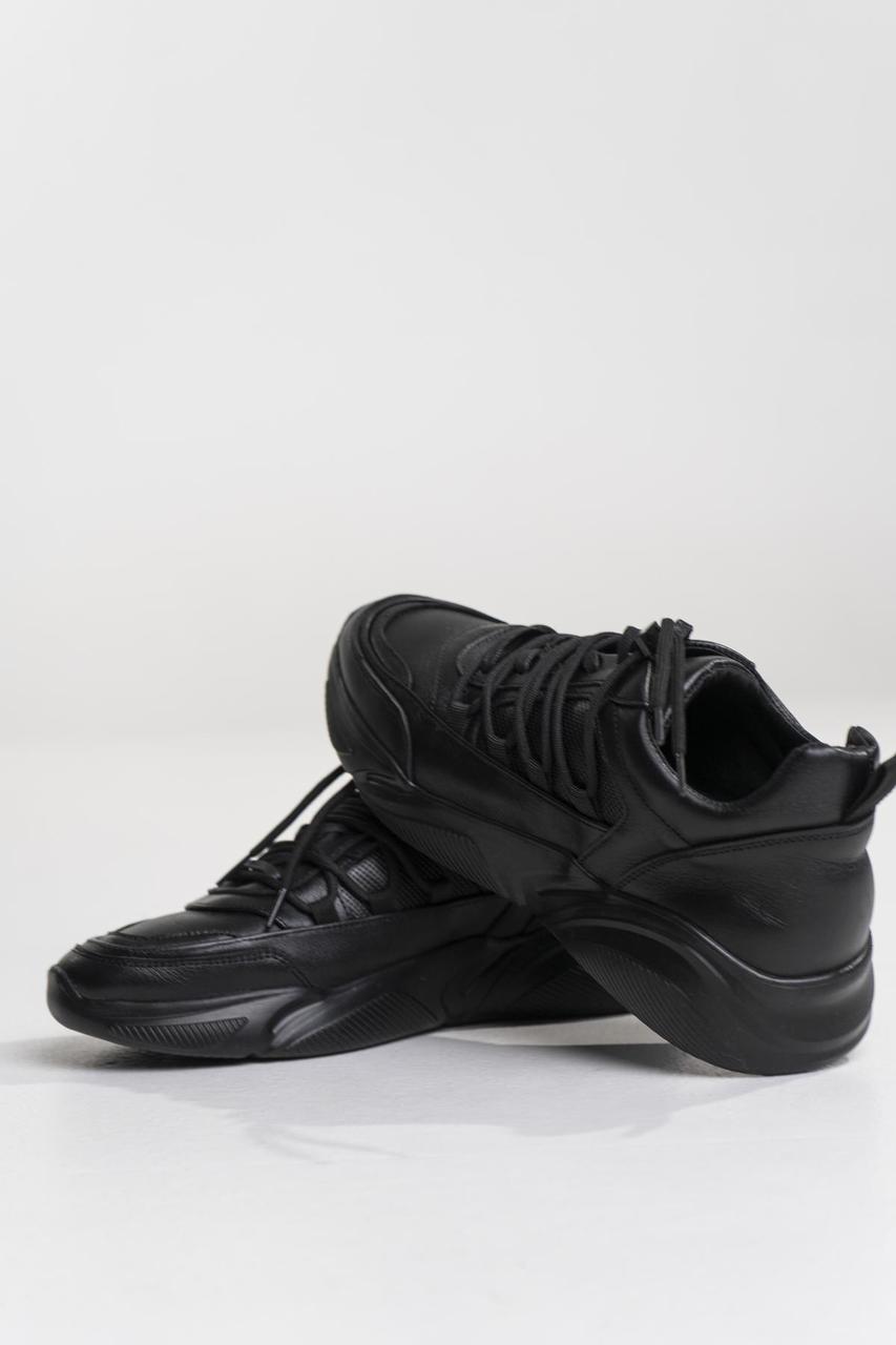 Кросівки чоловічі натуральна шкіра, чорні, модель Бенд TURWEAR - Фото 5