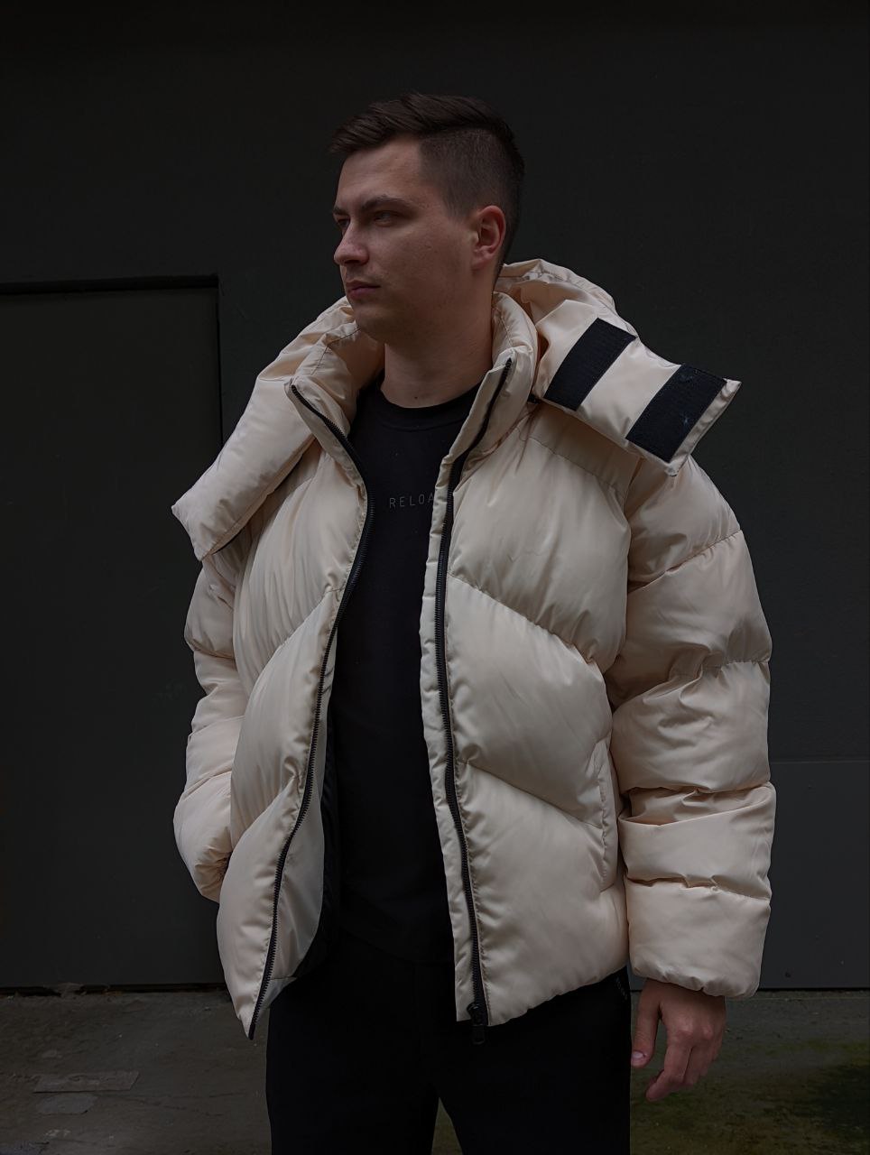 Мужская зимняя куртка-пуховик Reload Quadro пудровая - Фото 4