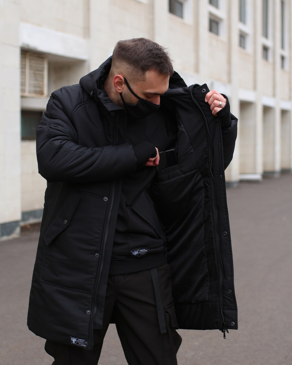 Зимова чоловіча парку куртка чорна Зорг (Zorg) TURWEAR - Фото 2