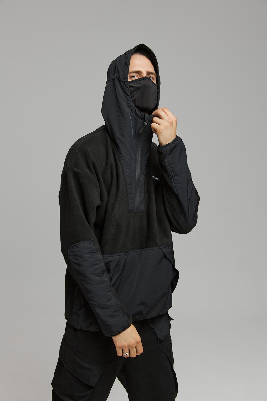 Худі на флісі чоловічий чорний від бренду ТУР модель Кабал TURWEAR - Фото 4