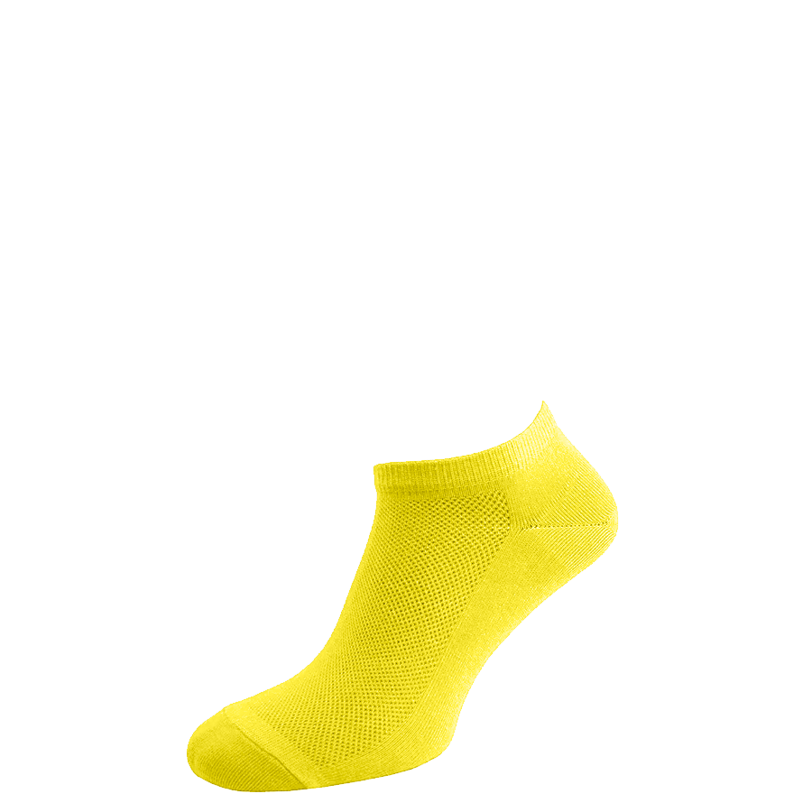 Шкарпетки чоловічі короткі з бавовни, сітка, жовтий MansSet - Фото 1