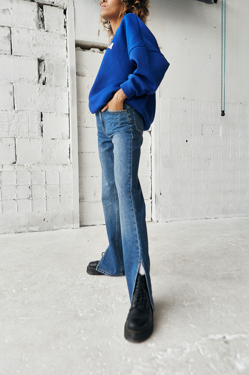 Женские джинсы с разрезами Джойс синие модель от бренда ТУР TURWEAR - Фото 8