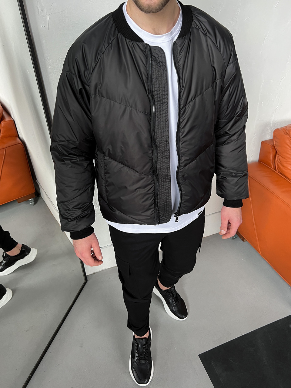 Весенняя куртка бомбер мужская черная бренд ТУР модель Кросс TURWEAR - Фото 4