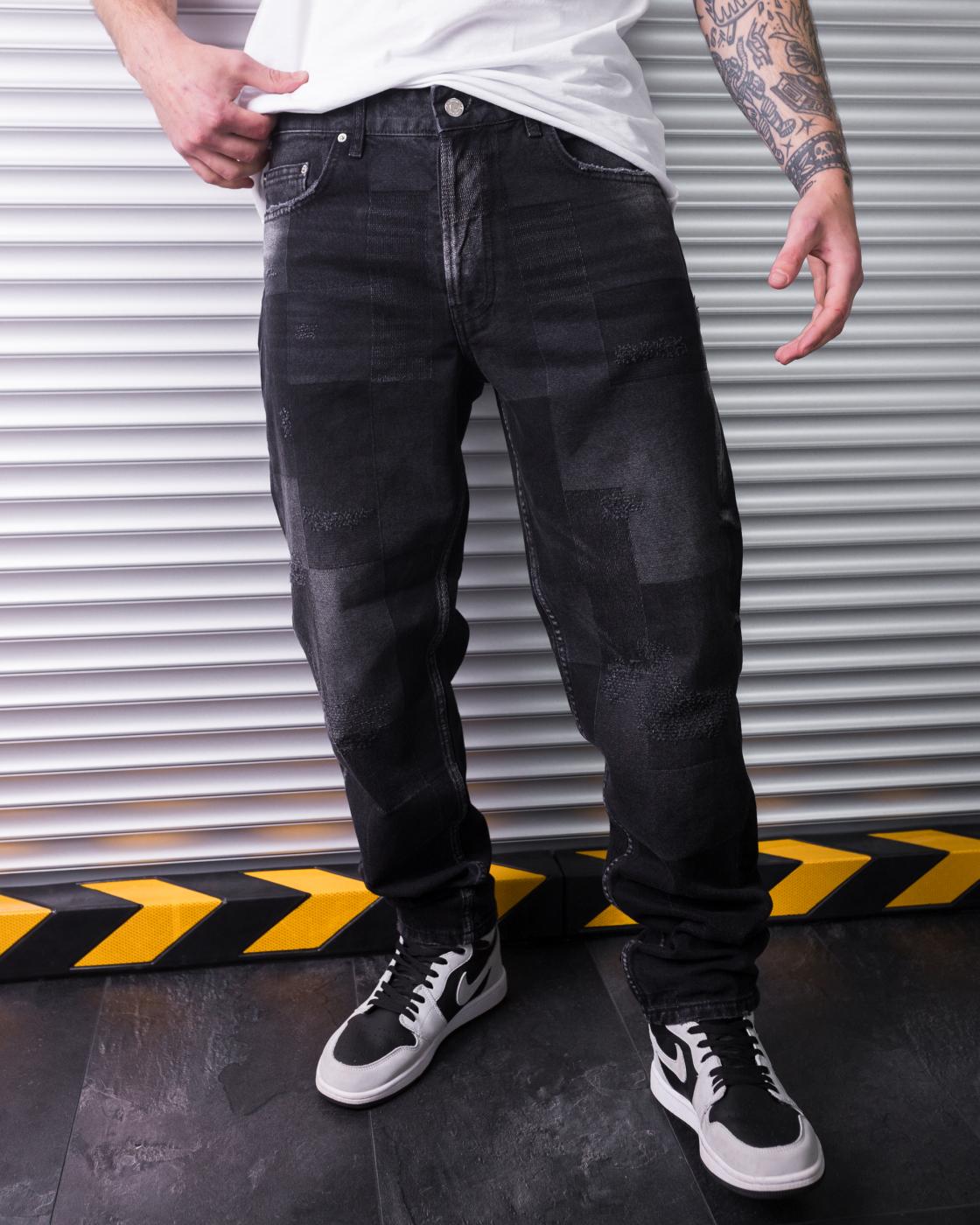Чоловічі джинси бойфренди широкі BEZET чорний - Фото 3