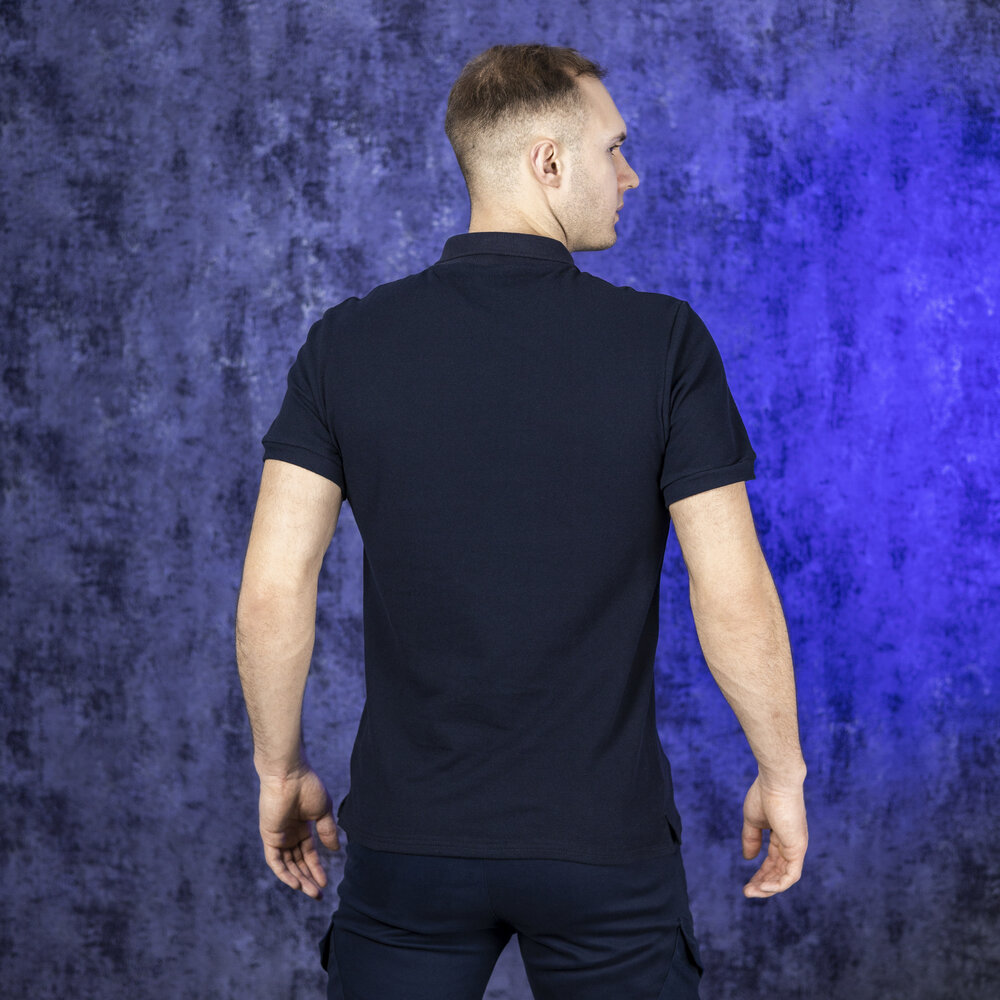 Чоловіча футболка поло темно-синя Pobedov Loft POBEDOV - Фото 3