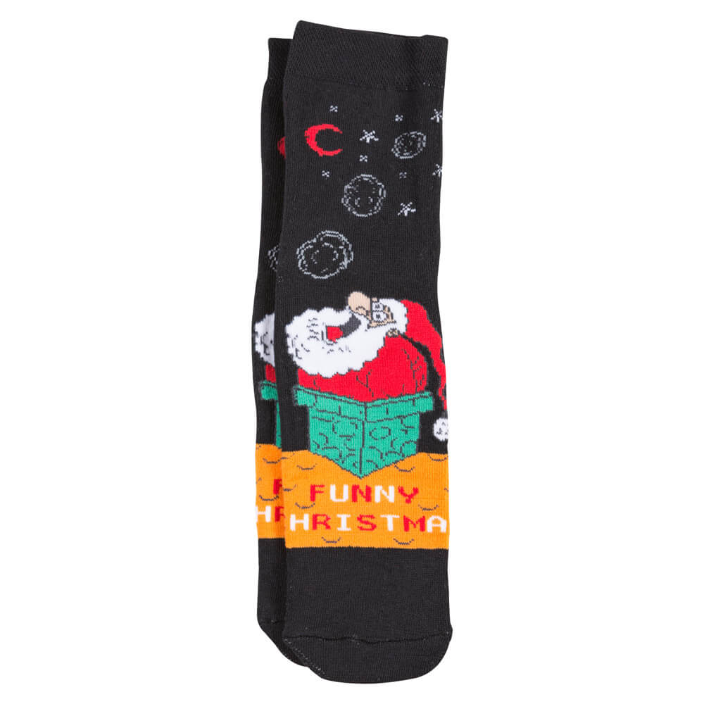 Шкарпетки чоловічі новорічні, чорний, 'Funny Christmas' MansSet