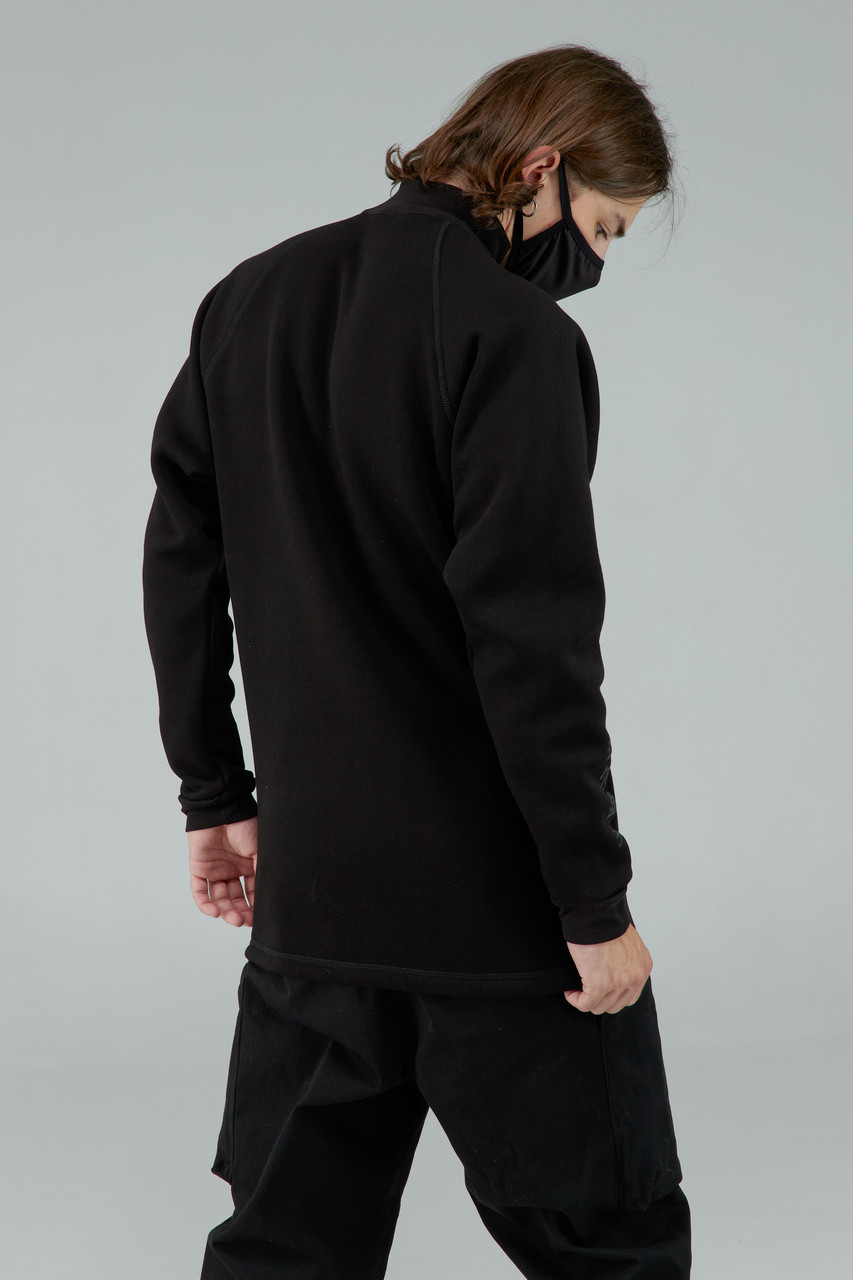 Свитшот мужской черный на флисе от бренда ТУР модель Рептилия TURWEAR - Фото 4