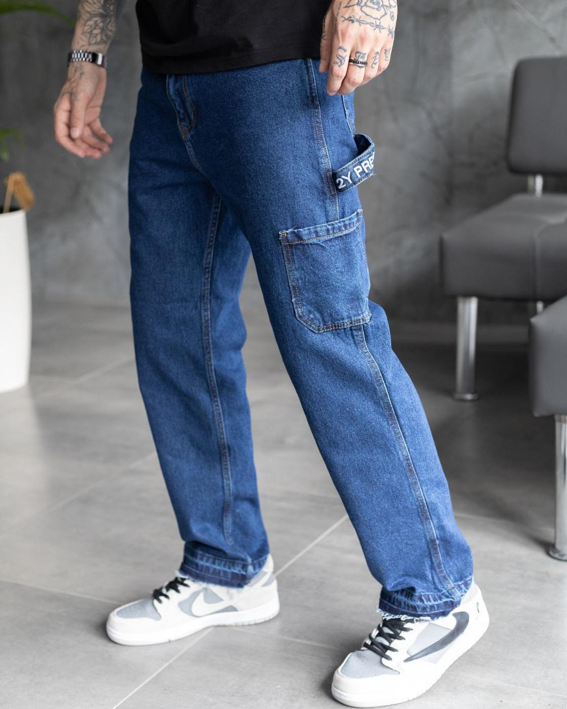 Базовые синие джинсы BEZET Basic с биркой - Фото 3