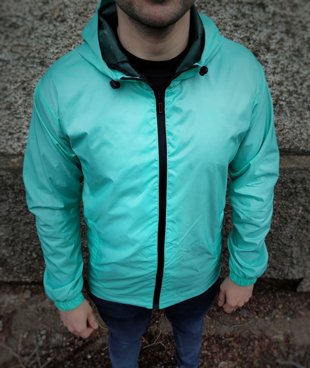 Мужская демисезонная куртка - ветровка Reload Basic зеленая