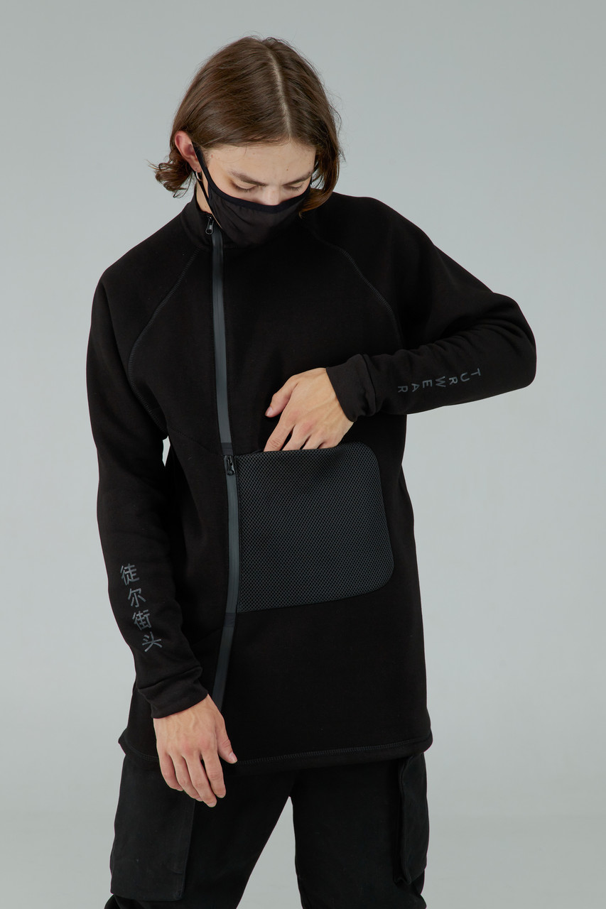Свитшот мужской черный на флисе от бренда ТУР модель Рептилия TURWEAR - Фото 5