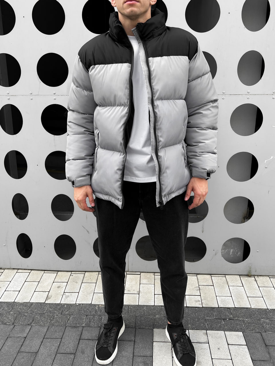 Чоловіча зимова куртка-пуховик Reload Simple сірий - Фото 7