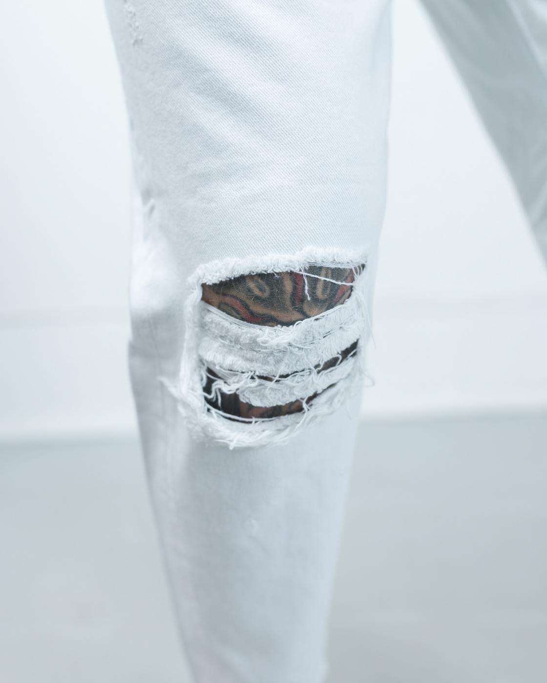 Білі чоловічі джинси бойфренди BEZET PATCHED - Фото 2