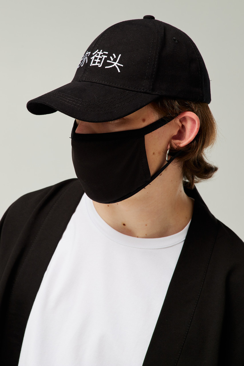 Чорна кепка з вишивкою ієрогліфи від TURWEAR - Фото 4