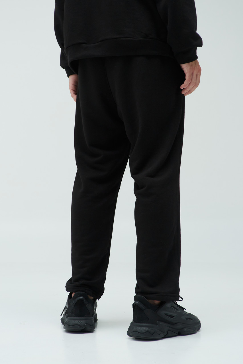 Спортивные штаны оверсайз черные на резинке модель Либерти от бренда ТУР TURWEAR - Фото 5