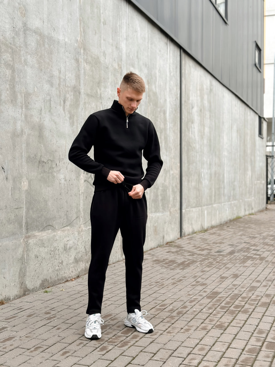 Чоловічі теплі спортивні штани фліс Reload Slim чорні - Фото 2