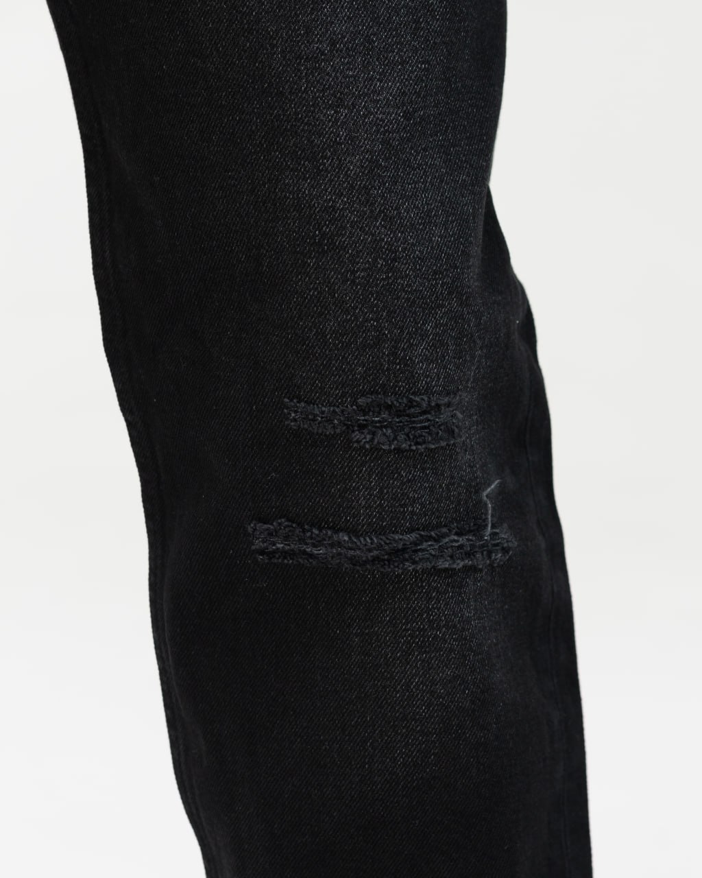 Чорні базові джинси BEZET з перфорацією - Фото 2