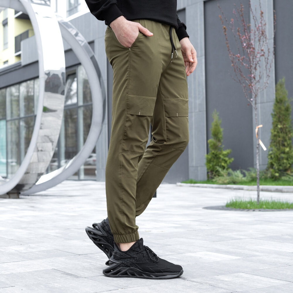 Чоловічі штани джоггери з кишенями хакі Pobedov Vershyna POBEDOV - Фото 3