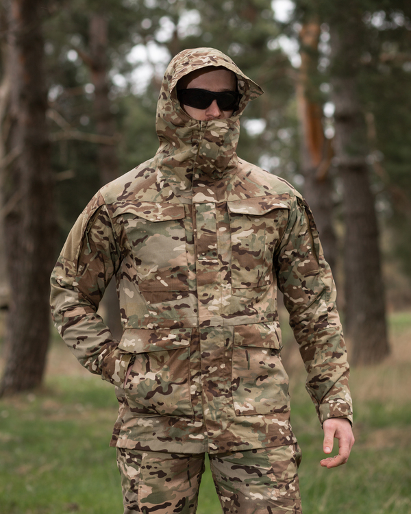 Куртка вітровка тактична BEZET Shadow камуфляжний - Фото 35