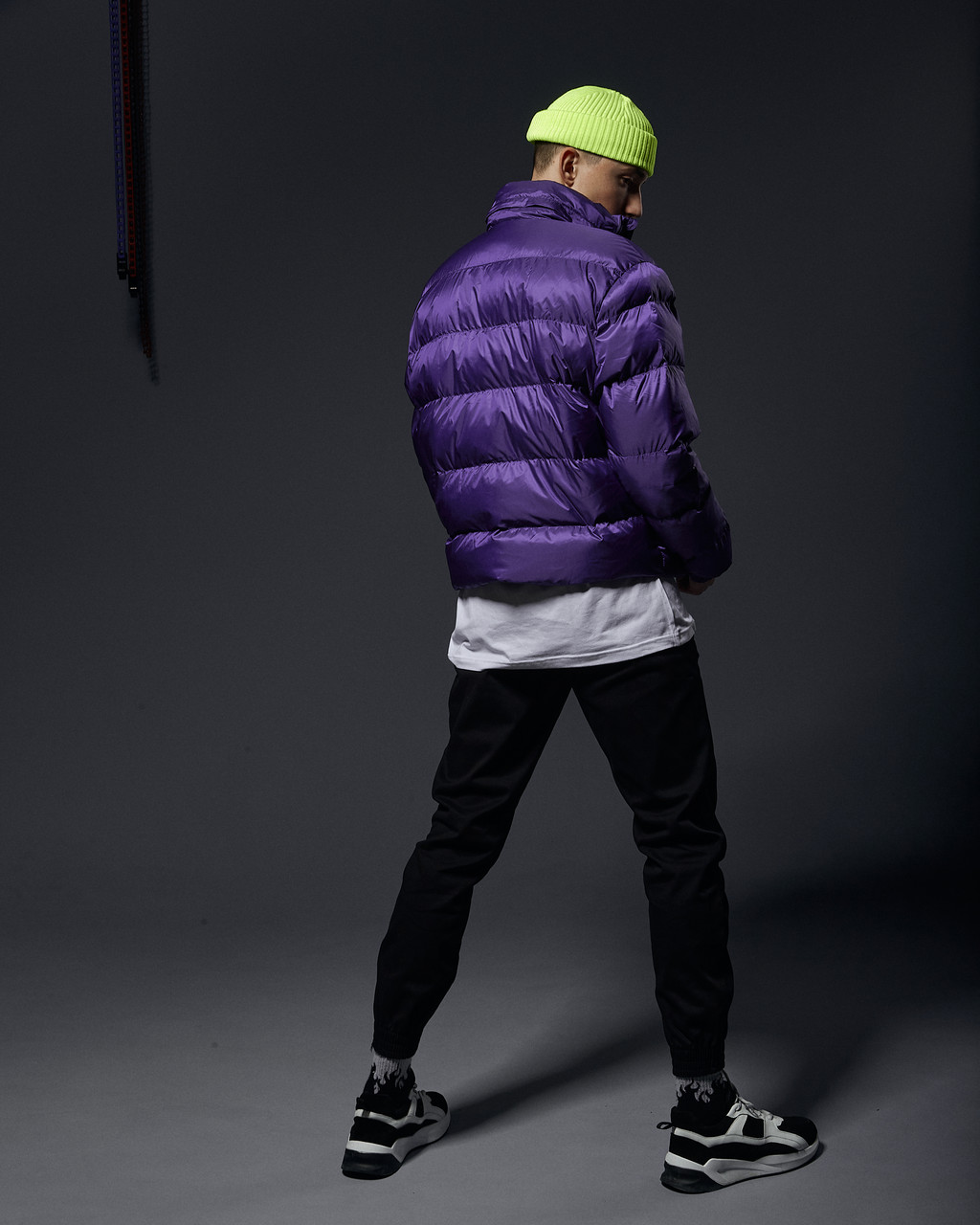 Короткая весенняя куртка-пуховик OGONPUSHKA Holla фиолетовая Пушка Огонь - Фото 8