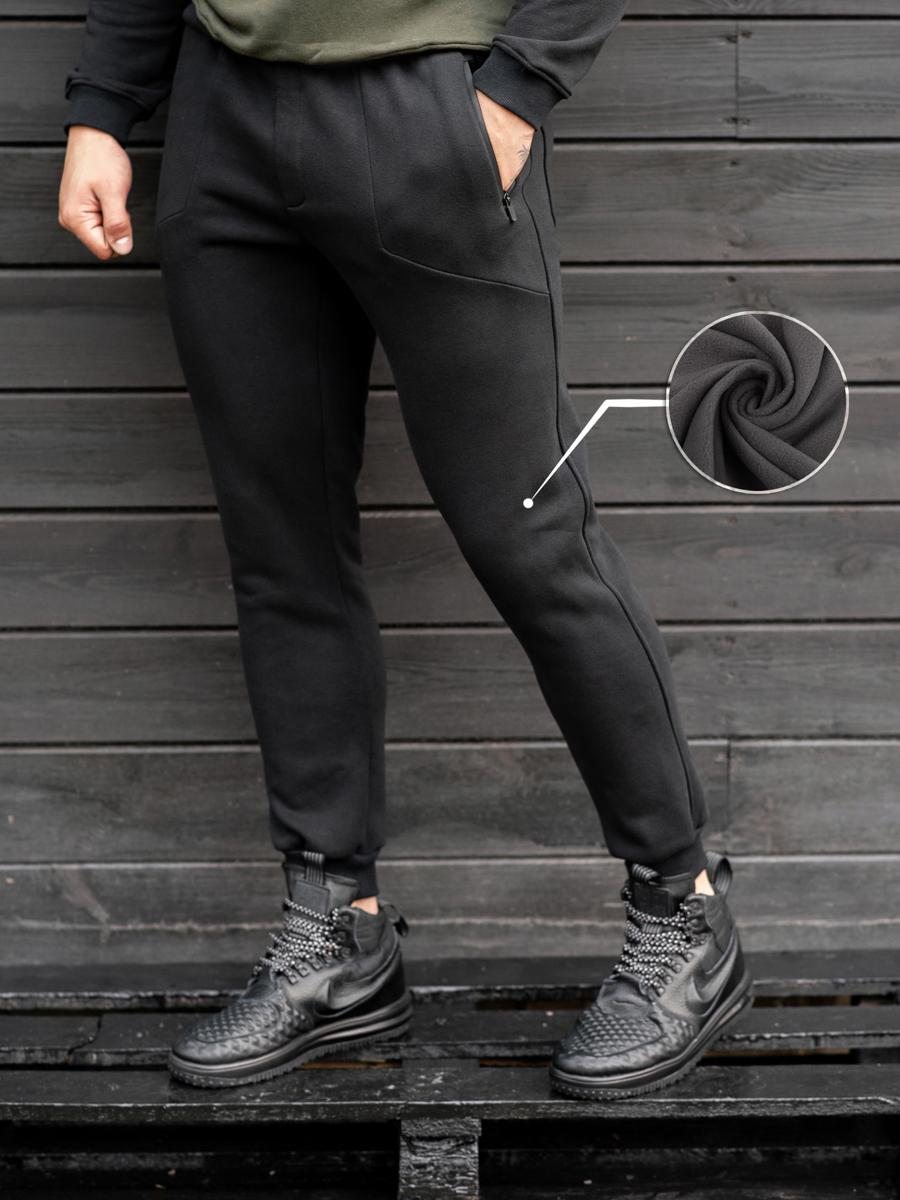Теплі спортивні штани BEZET Basic black'20