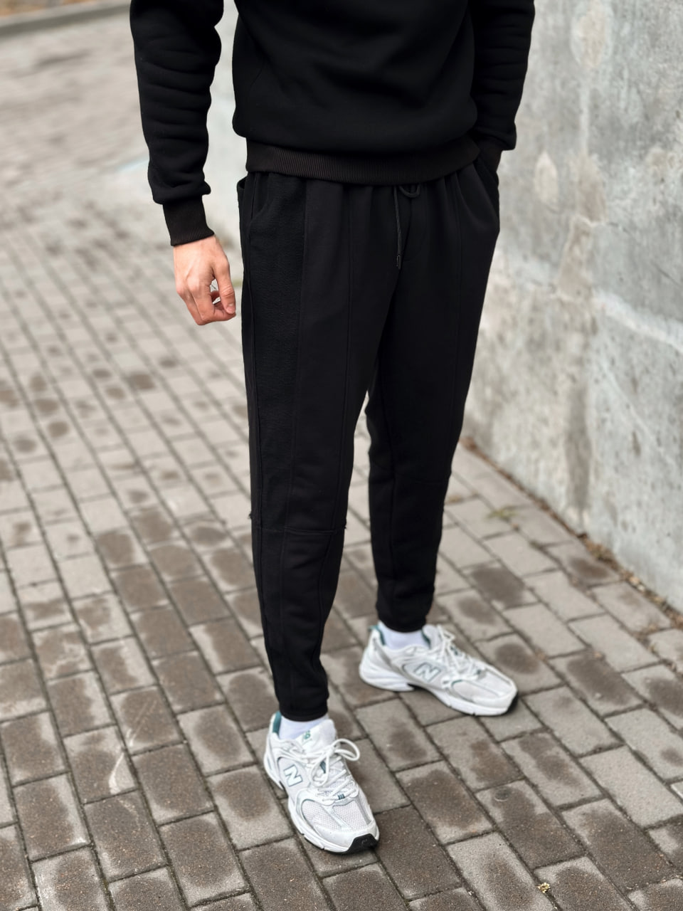 Чоловічі спортивні штани трикотажні Reload Rough чорні / Спортивки завуженні стильні демісезонні - Фото 3