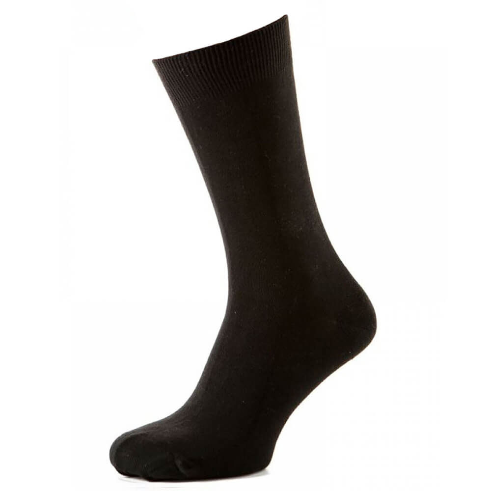 Шкарпетки чоловічі класичні з бавовни, осінь/зима, чорний MansSet