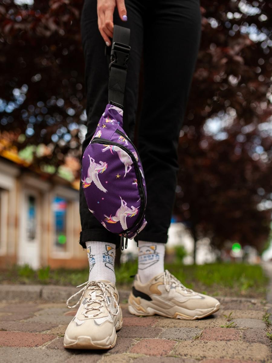 Женская сумка на пояс Town style Единорог - Фото 2