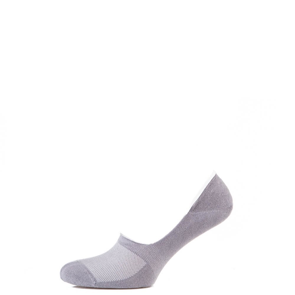 Носки мужские следы котоновые, с силиконом, светло-серый MansSet