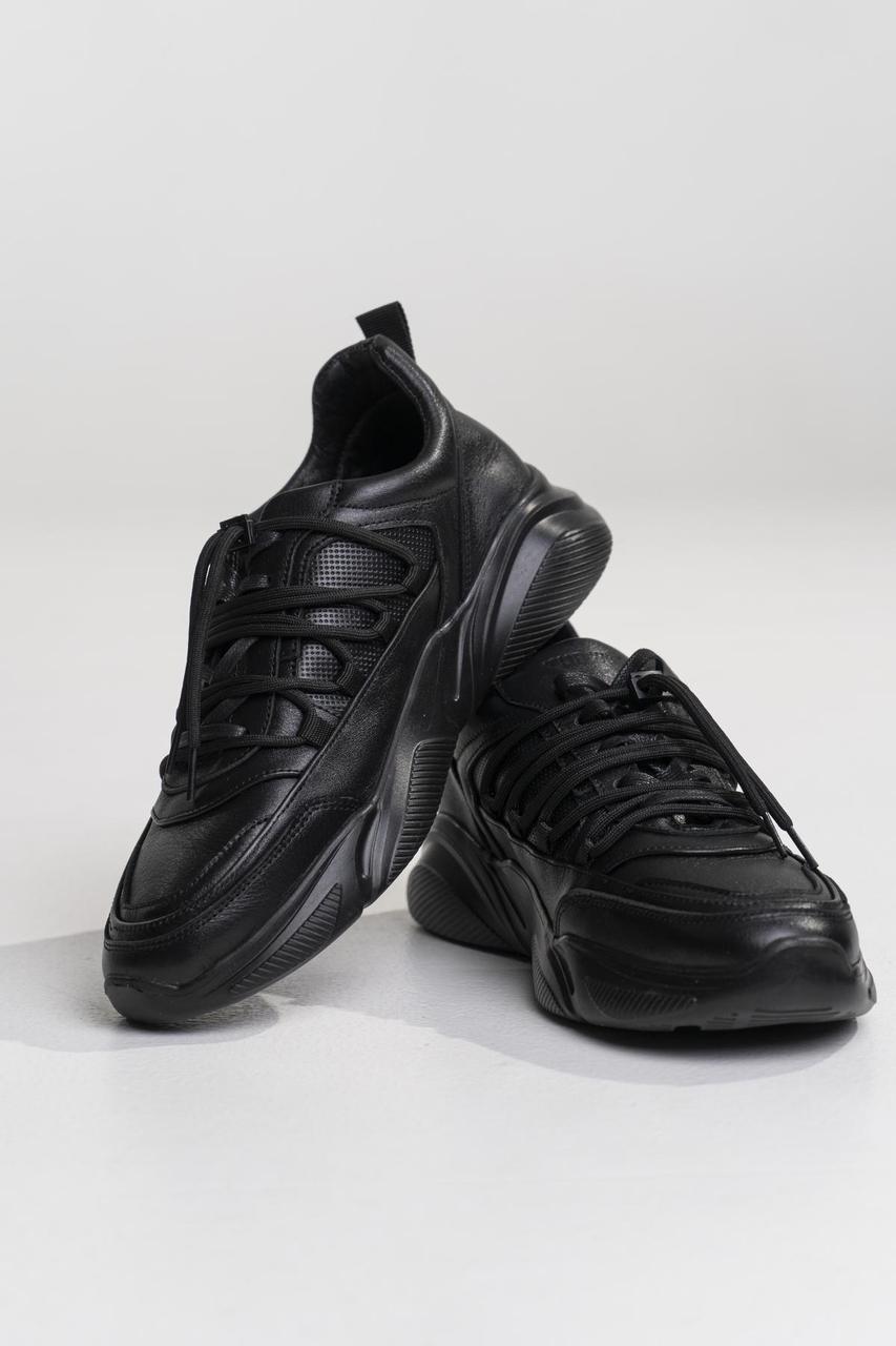 Кросівки чоловічі натуральна шкіра, чорні, модель Бенд TURWEAR - Фото 7