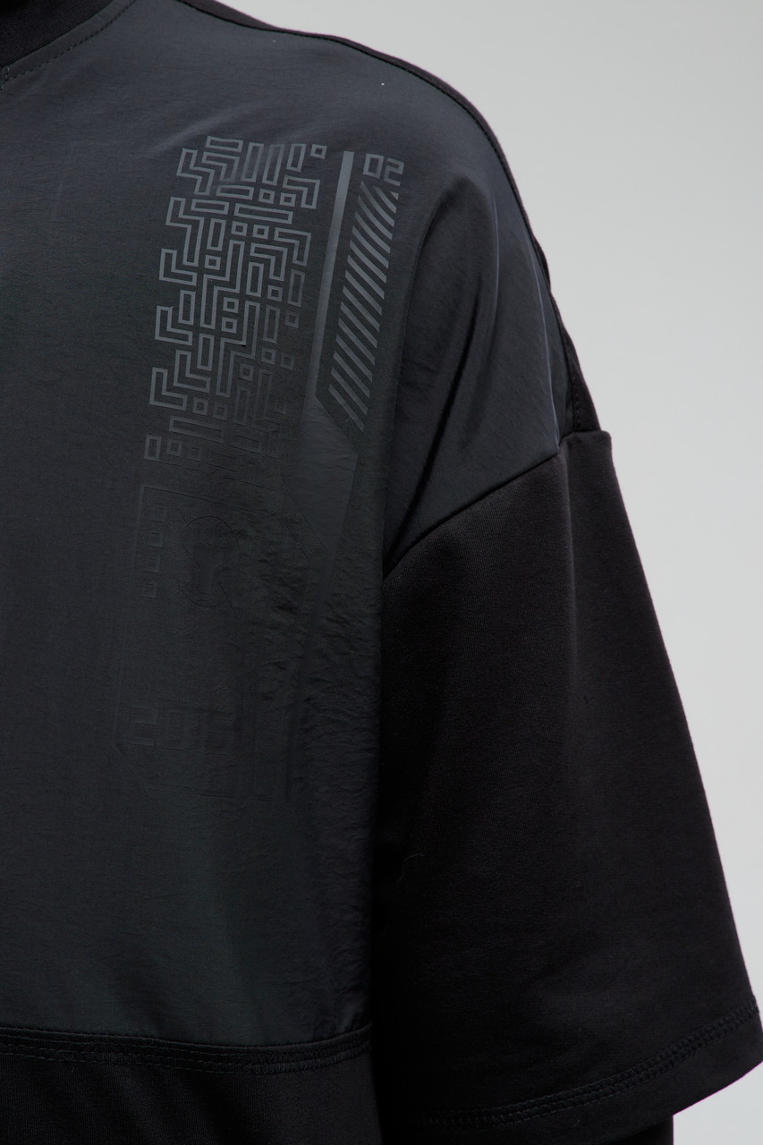 Чоловічий лонгслів чорний з принтом від бренду ТУР модель Хасаші, розмір S,M,L,XL TURWEAR - Фото 5