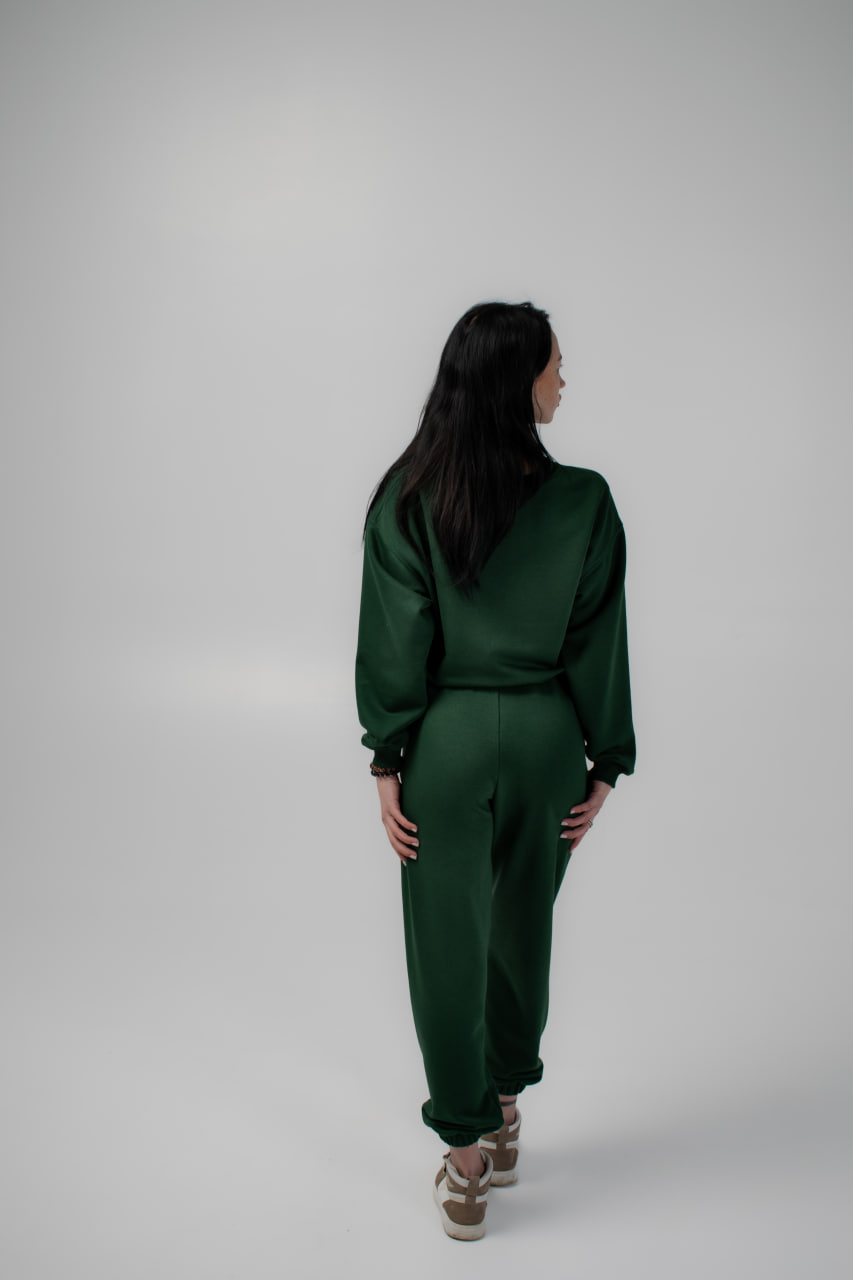 Женский спортивный костюм Crop Reload зеленый  - Фото 2