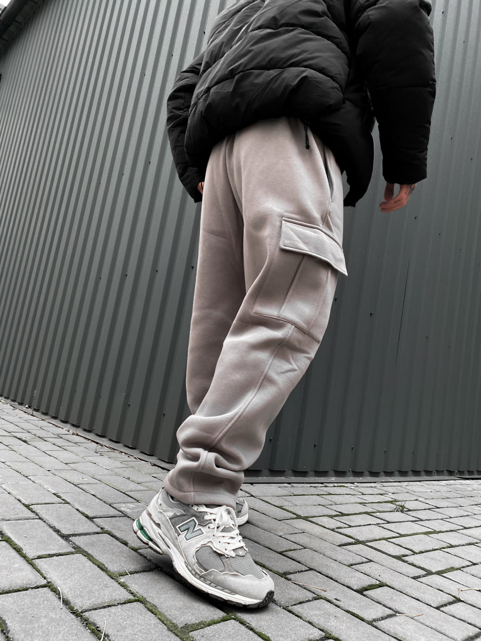 Мужские теплые спортивные штаны с начесом Reload Active серый/ Трикотажные штаны флисовые с кармаными - Фото 3