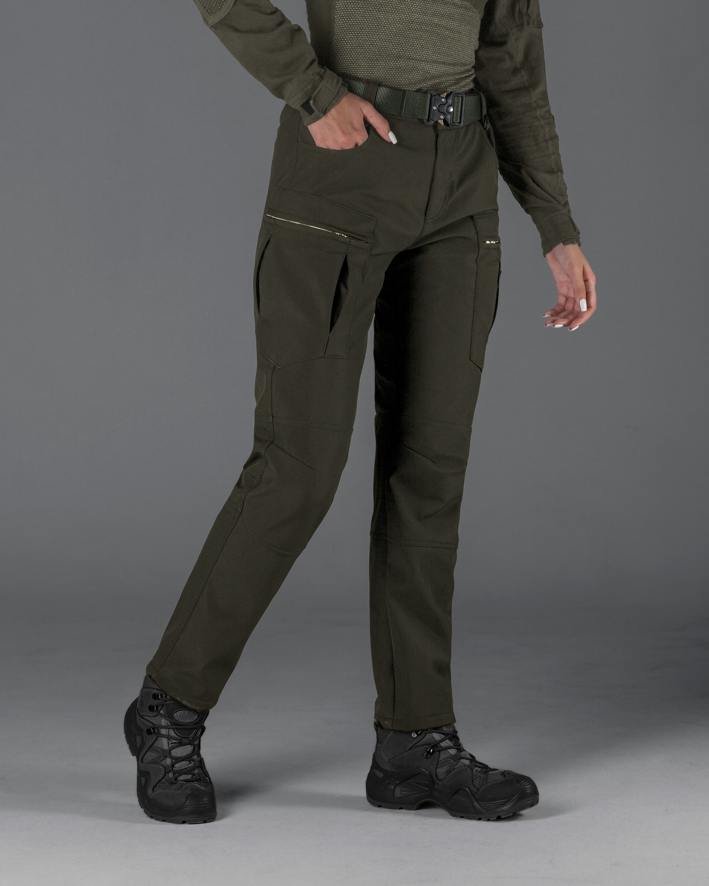 Зимові брюки карго тактичні Softshell BEZET Ешелон хакі - Фото 5