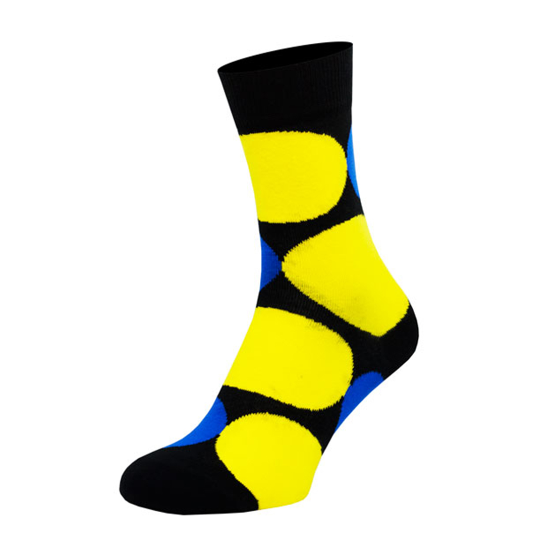 Шкарпетки чоловічі кольорові з бавовни, жовті кулі MansSet