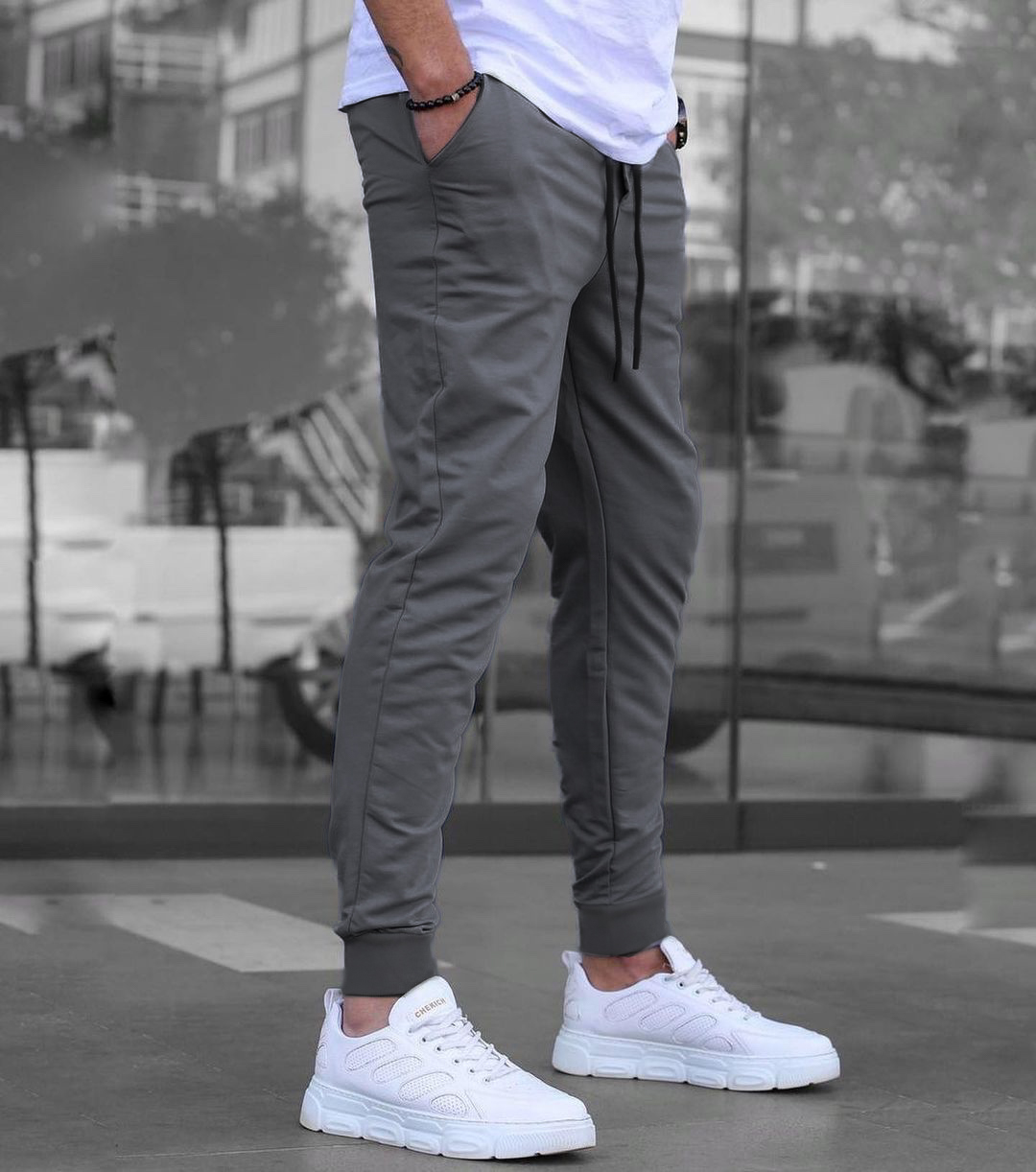 Чоловічі спортивні штани трикотажні Reload Step темно-сірі