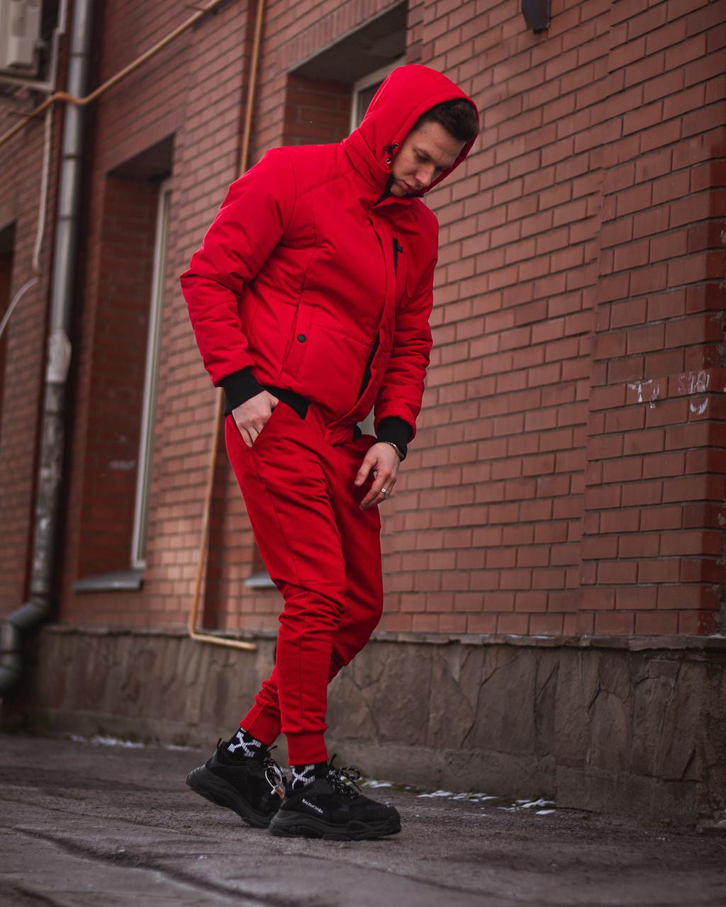 Куртка демісезонна чоловіча Omar червона Пушка Огонь - Фото 1