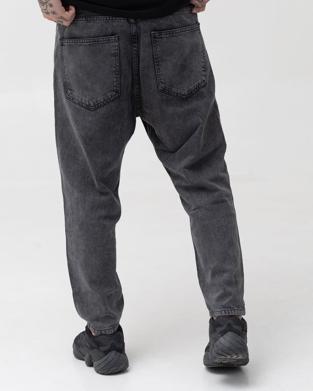 Чоловічі темно-сірі джинси BEZET базові бойфренди - Фото 3