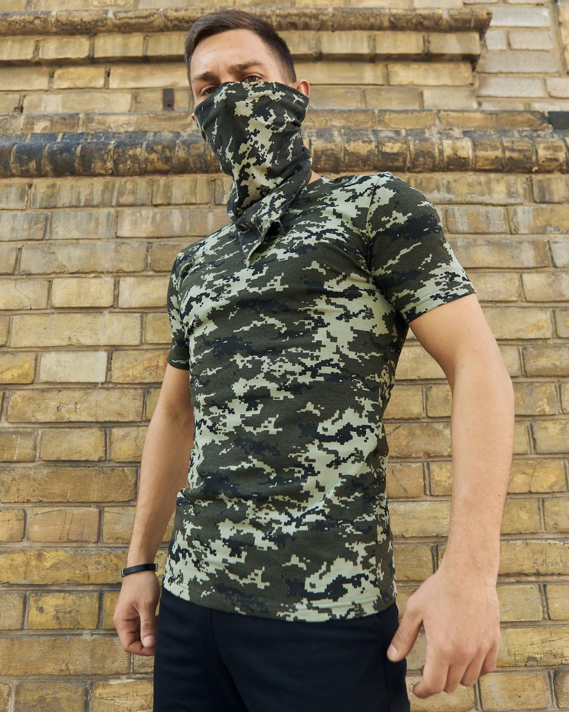 Чоловічий комплект: футболка, бандана піксель Intruder - Фото 4