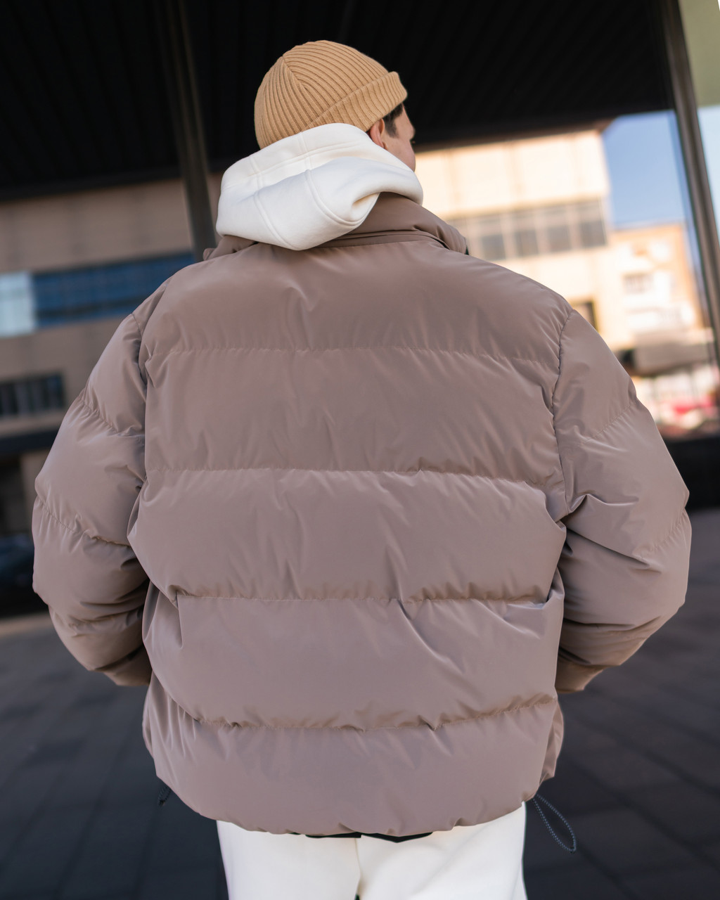 Зимова чоловіча куртка OGONPUSHKA Homie 2.0 Silk коричневий Пушка Огонь - Фото 7