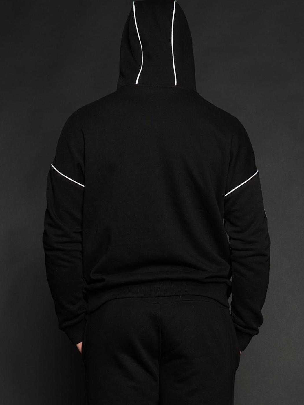 Худі спортивне Neo чорне з рефлективом Custom Wear - Фото 3