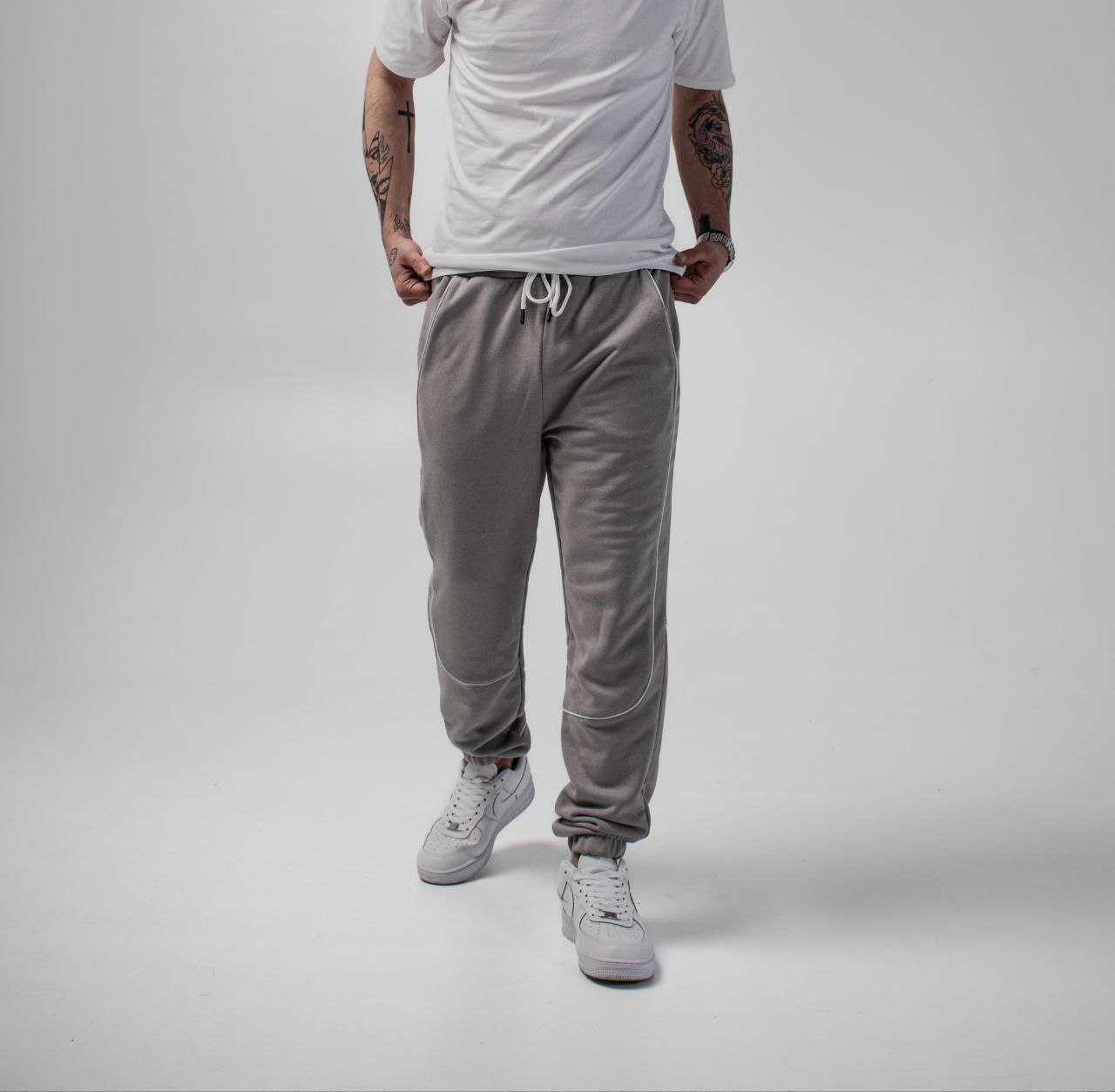 Чоловічі трикотажні спортивні штани Reload Factor світлосірий  - Фото 3
