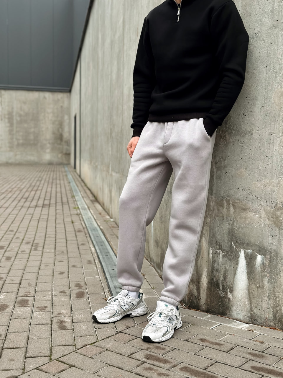 Мужские теплые спортивные штаны с начесом Reload Cold серые - Фото 4