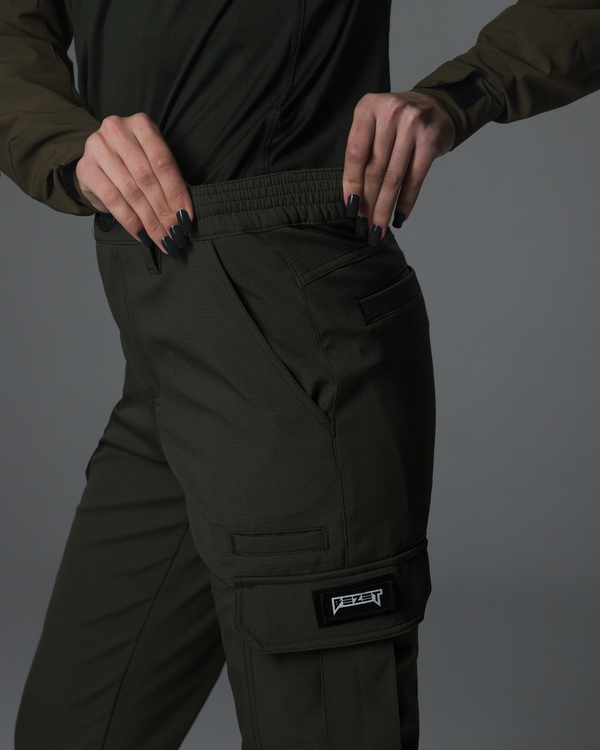 Жіночі брюки карго тактичні BEZET Basic хакі - Фото 3