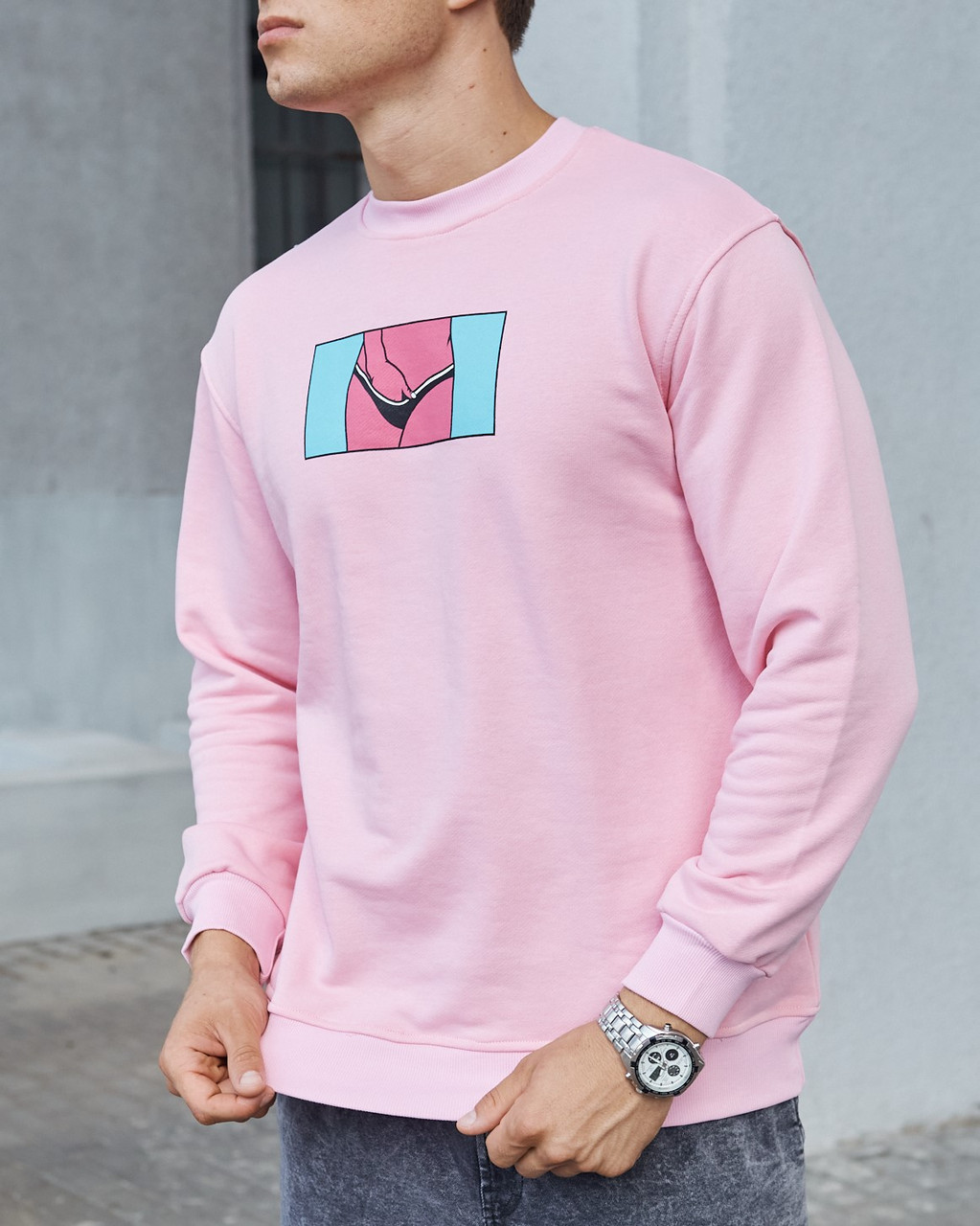 Свитшот мужской розовый от бренда ТУР TURWEAR - Фото 1